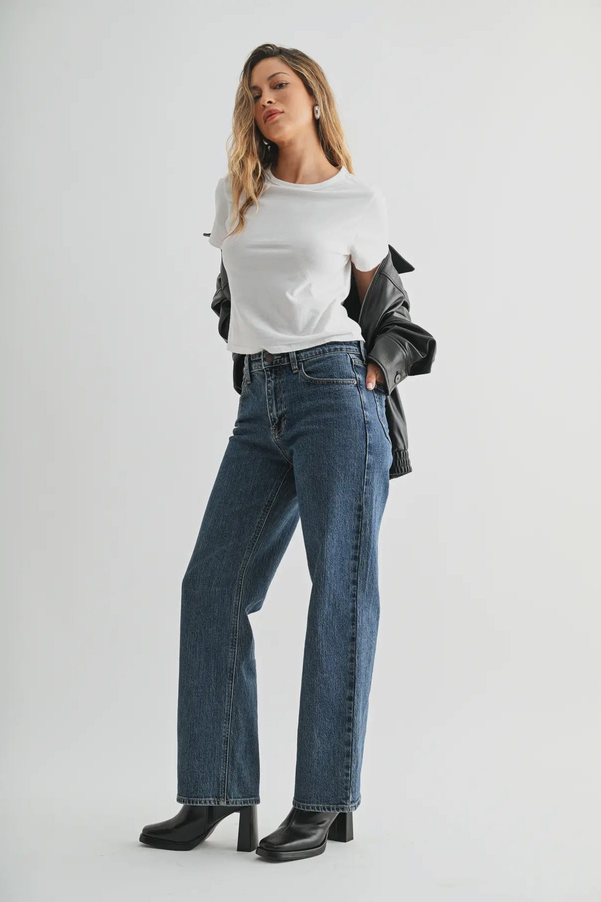 Retro Straight Leg Jeans