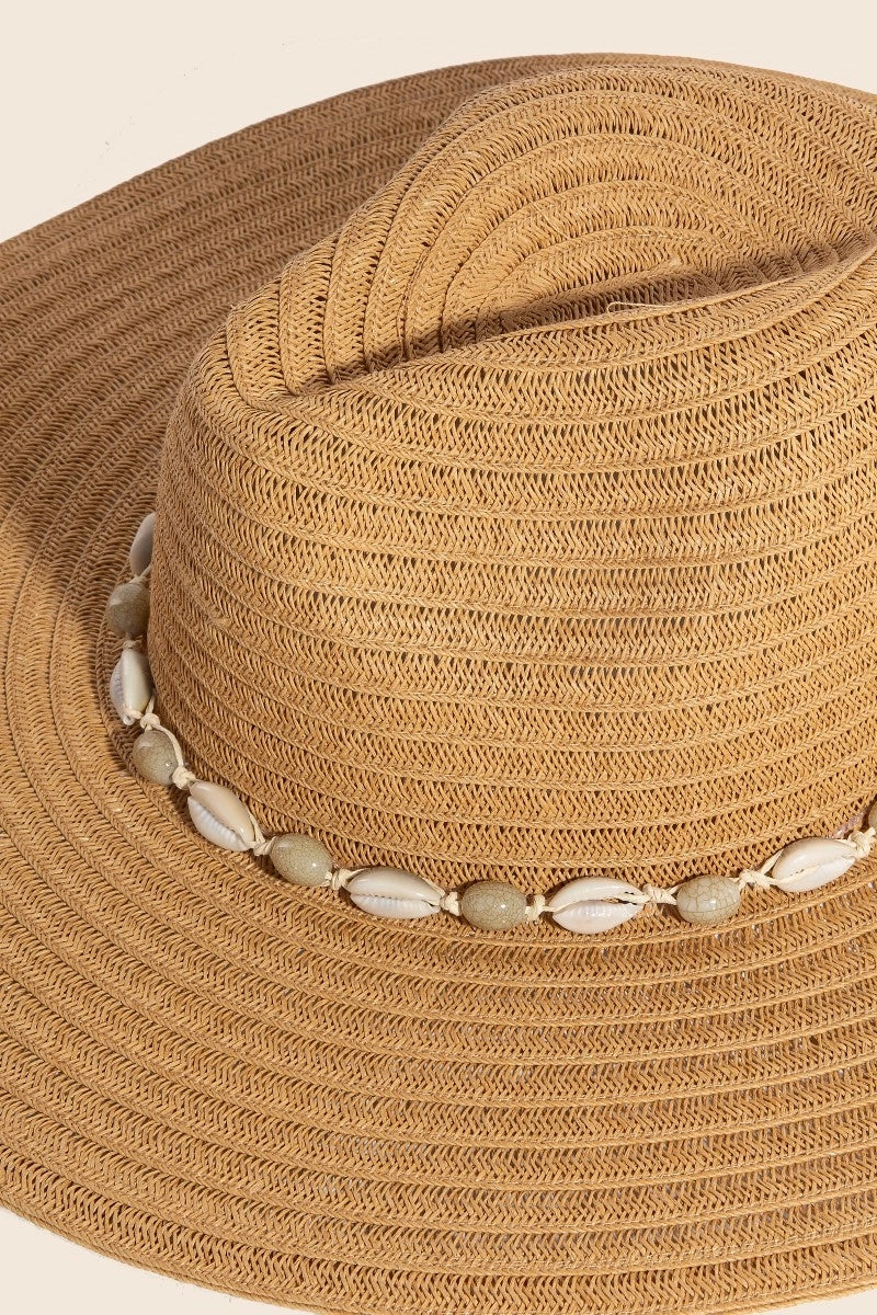 Seashell Floppy Straw Hat