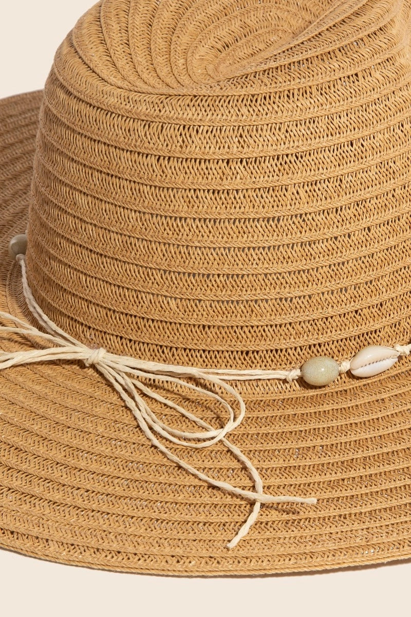 Seashell Floppy Straw Hat