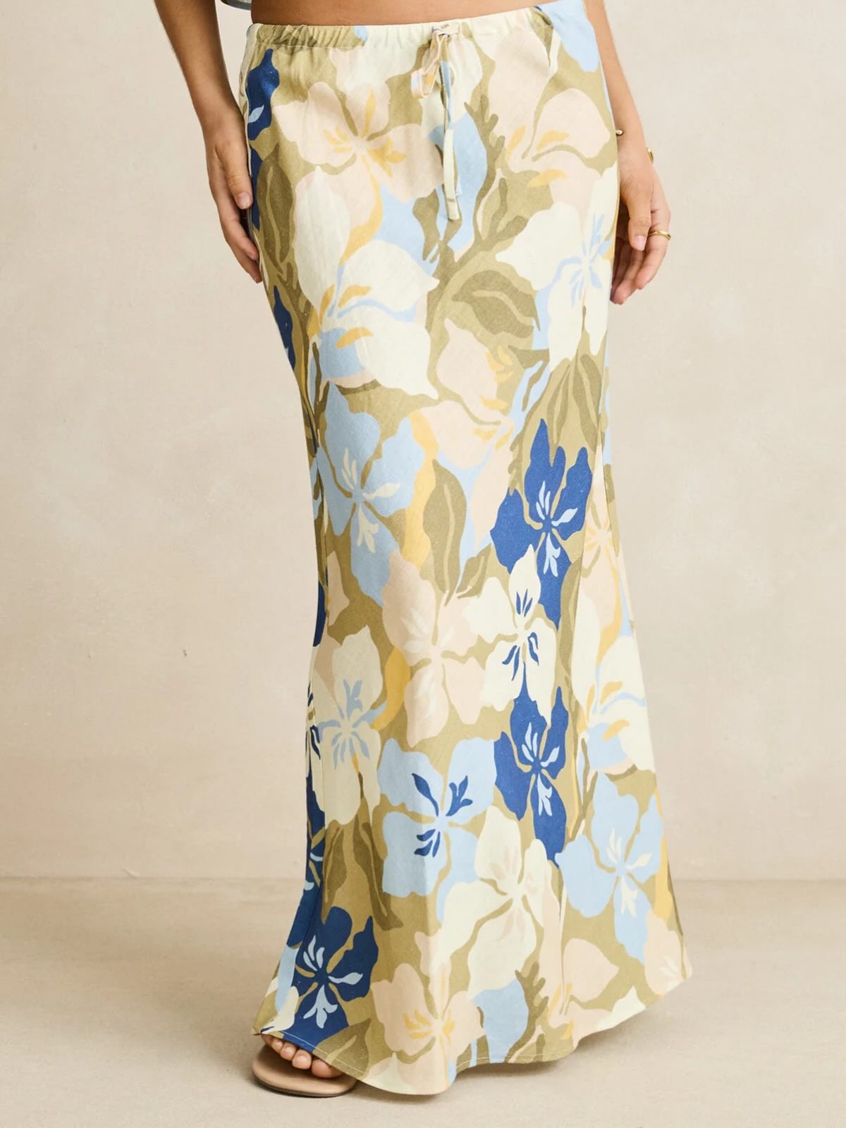 Blanca Floral Bias Cut Maxi Skirt