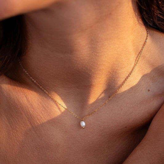 Isla Pearl Necklace - Gold