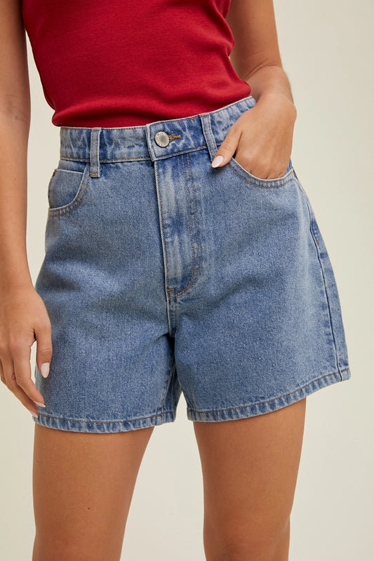 Classic Denim Mom Shorts