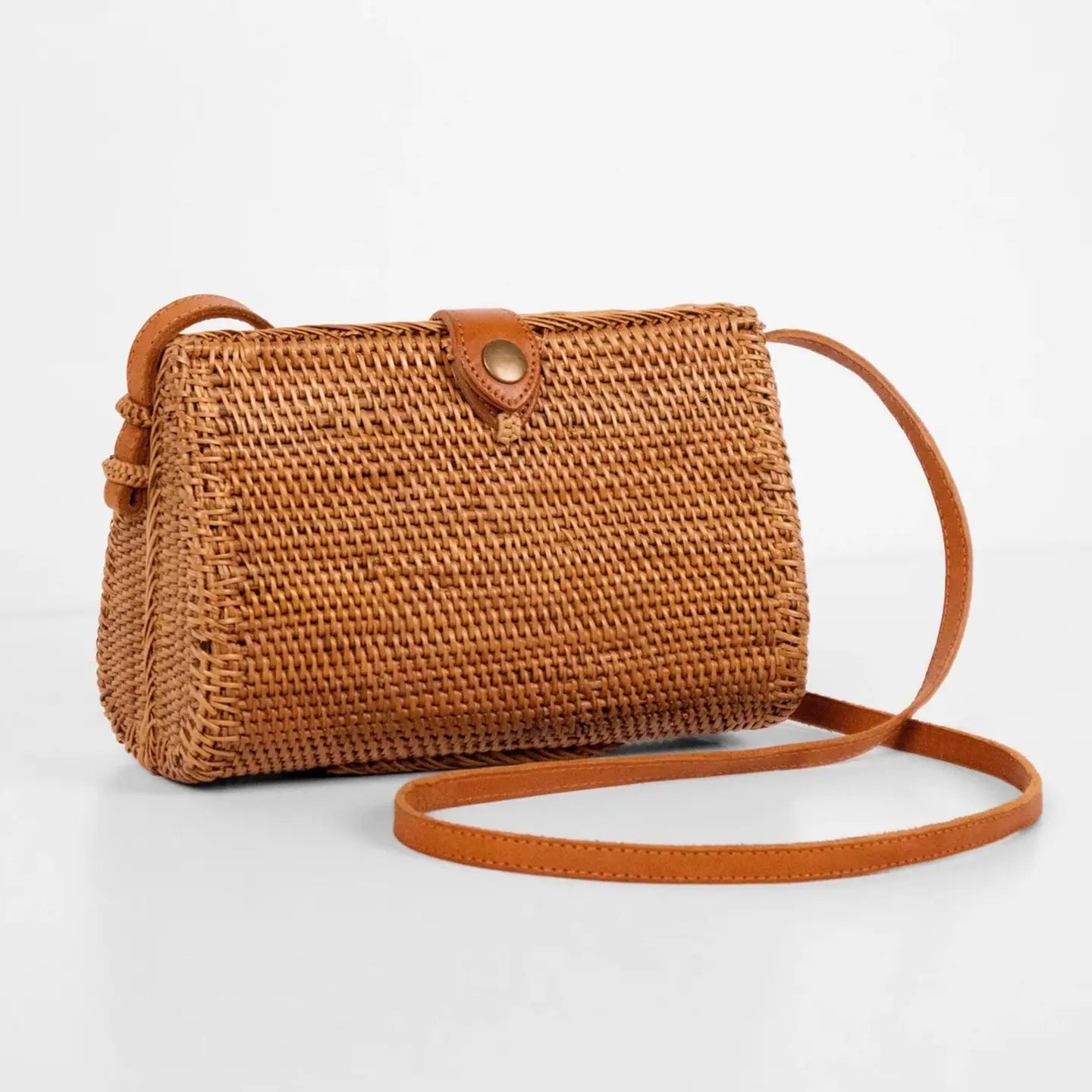 Bali Rattan Crossbody Clutch