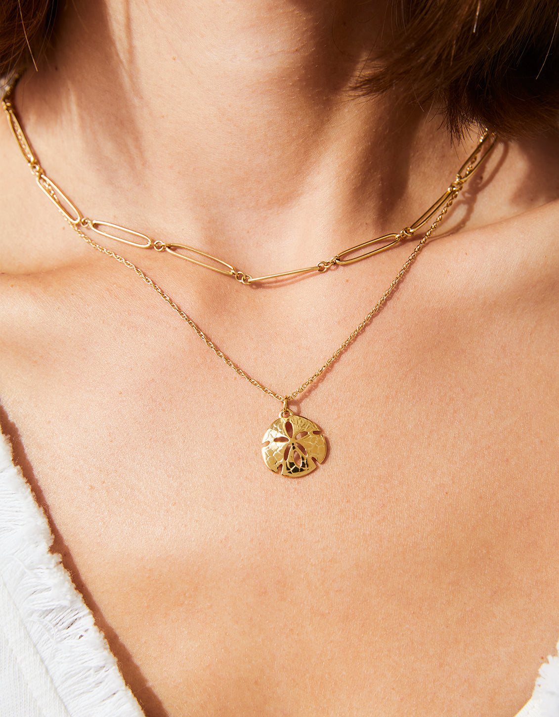 SP Sand Dollar Necklace 18“ Sand Dollar