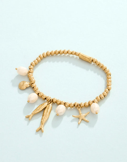 SP Sea Island Stretch Bracelet 4mm Gold