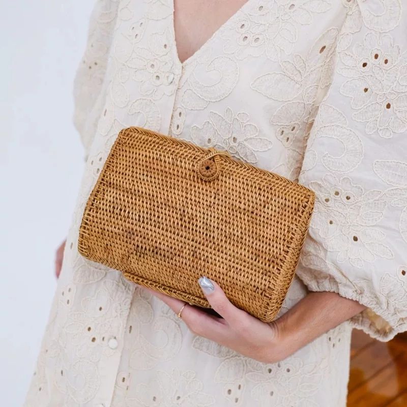 Bali Rattan Wallet Clutch
