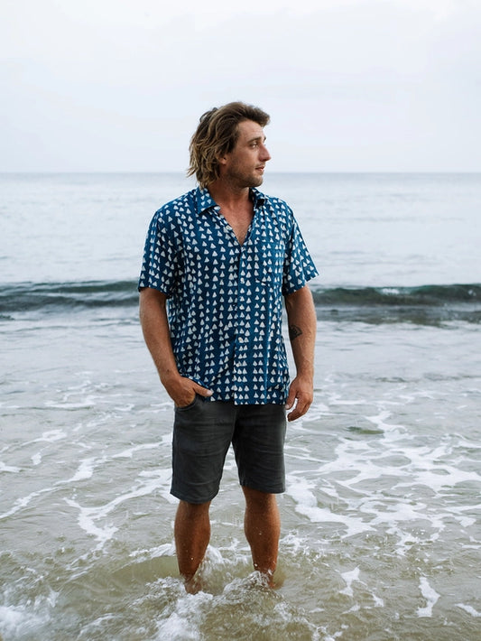 Indigo Delta Button Up Shirt