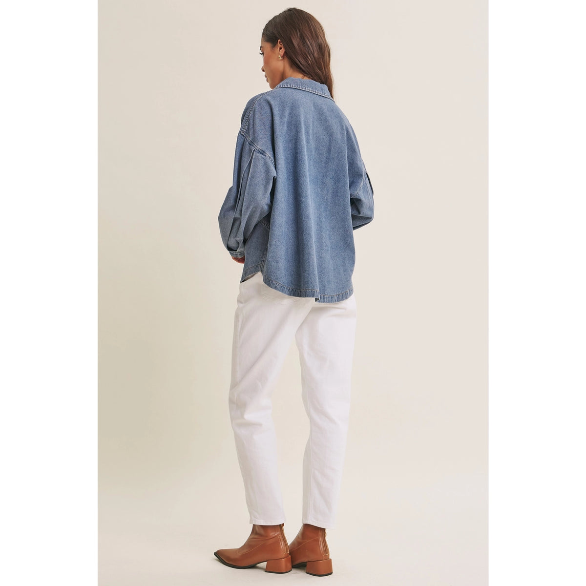 Easy Living Denim Oversized Top