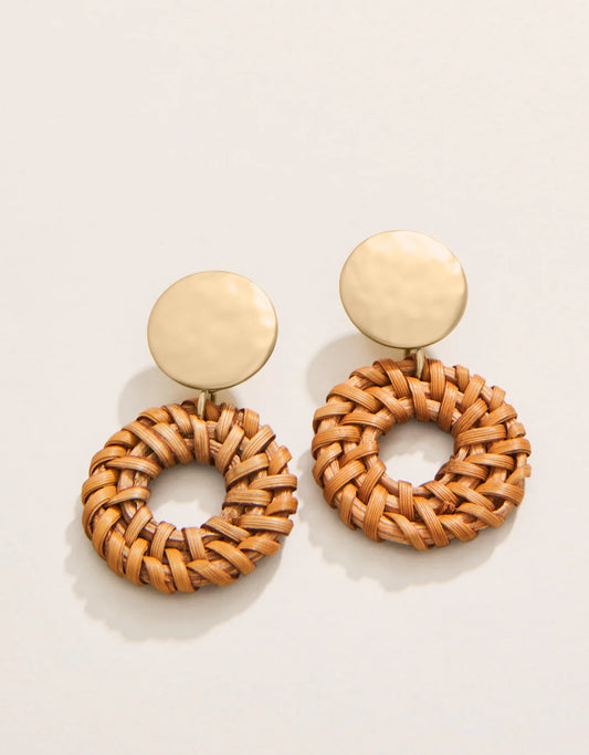 Joanne Wicker Earrings Brown