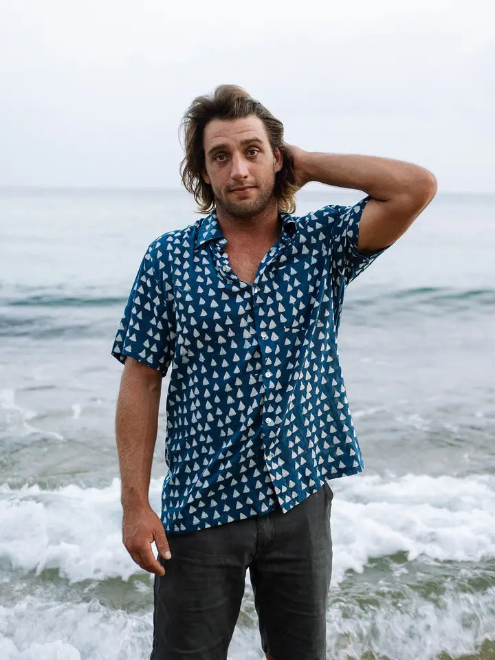 Indigo Delta Button Up Shirt