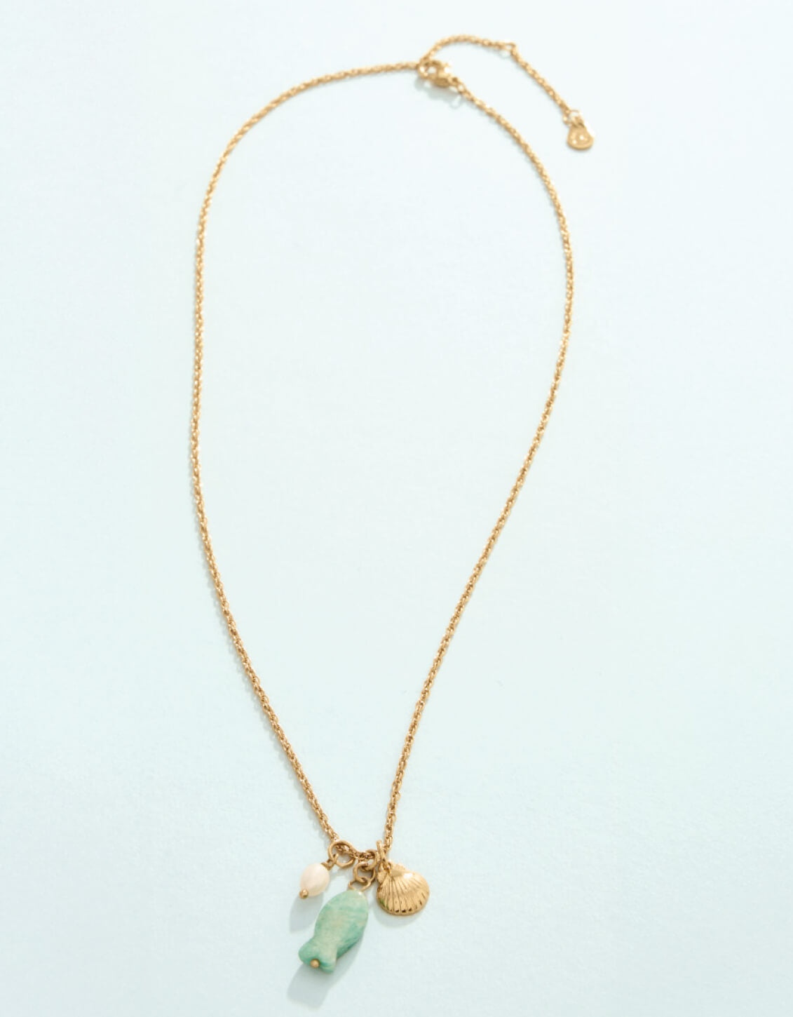 SP Skipjack Fish Necklace 17” Amazonite
