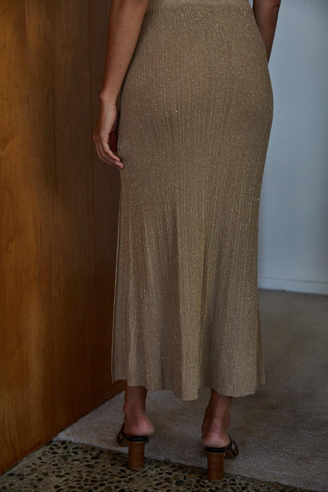 Holiday Shimmer Ribbed Skirt