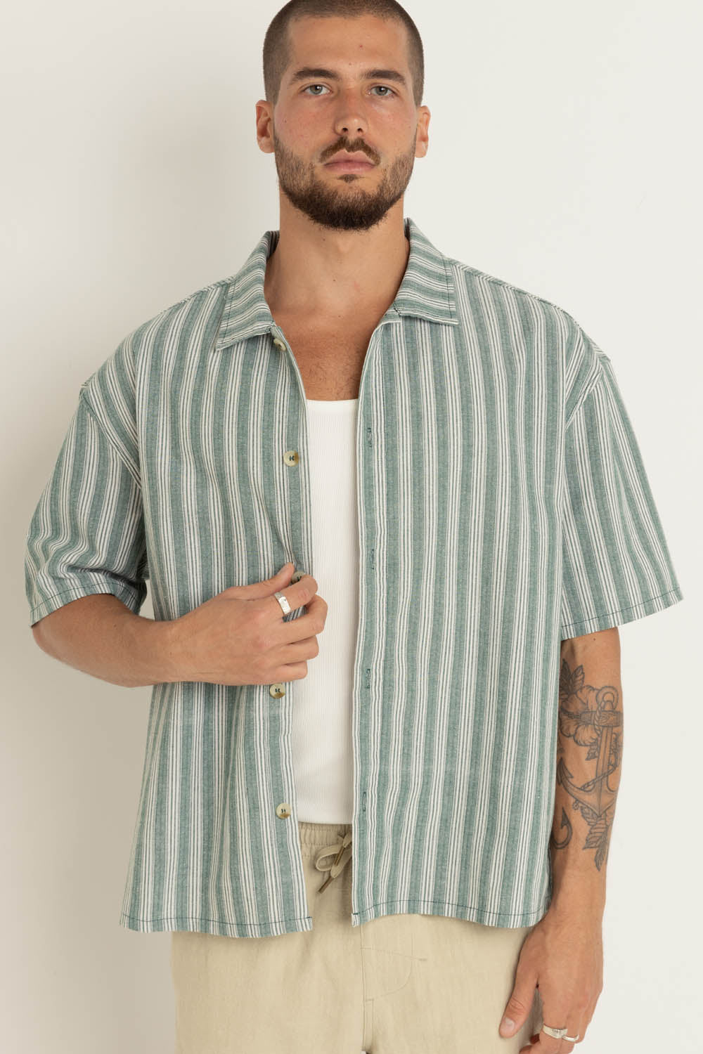 Butch Relaxed Stripe Short Sleeve Shirt