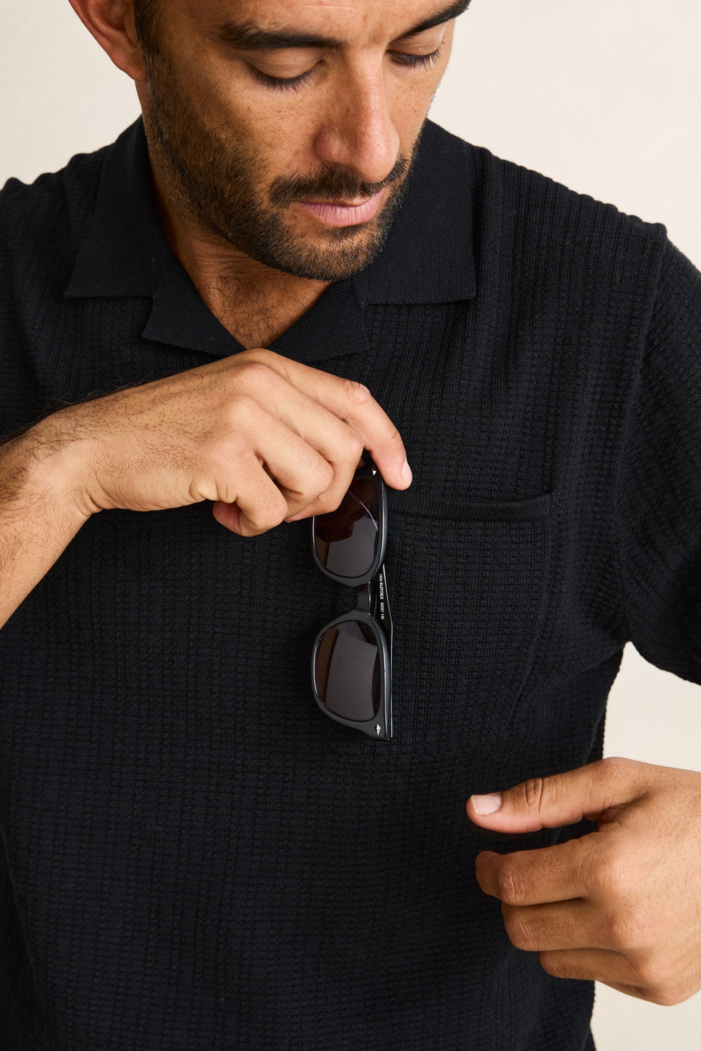 Textured Knit Whip Stitch Polo