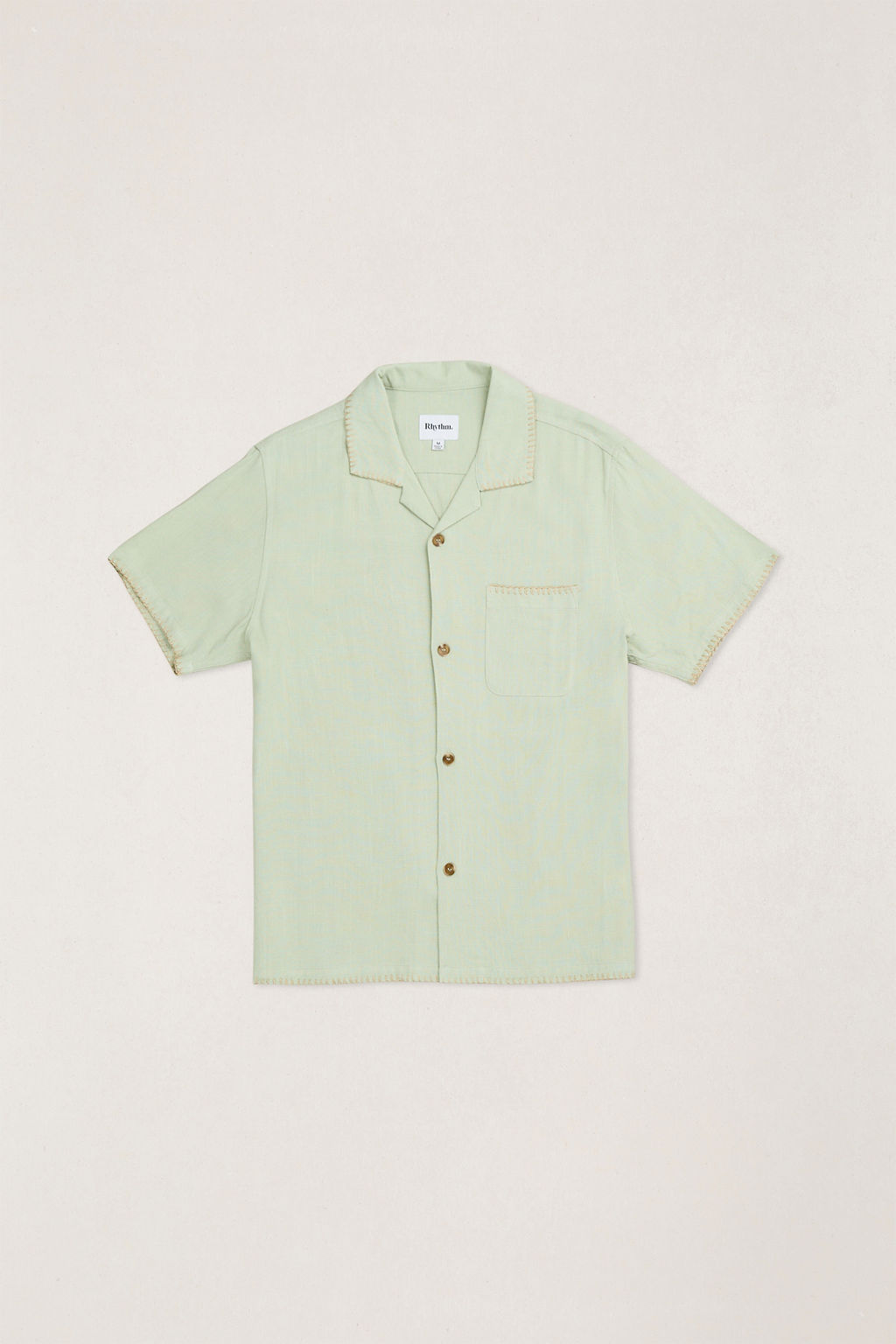 Linen Whip Stitch Short Sleeve Shirt