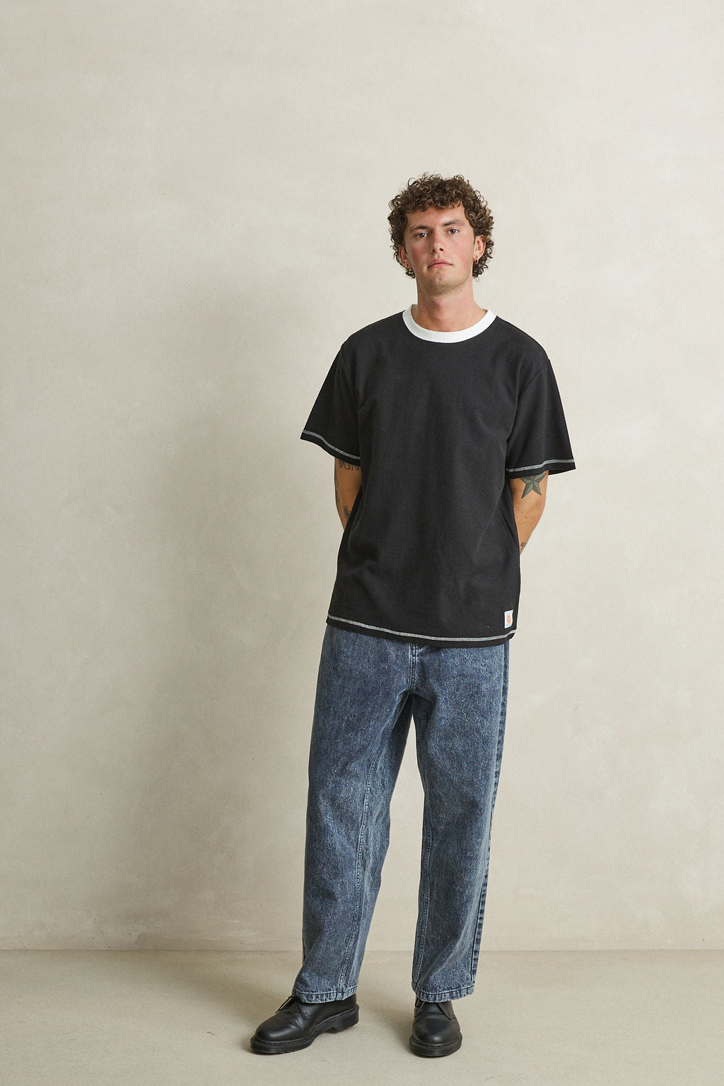 Contrast Vintage Terry Short Sleeve T-Shirt