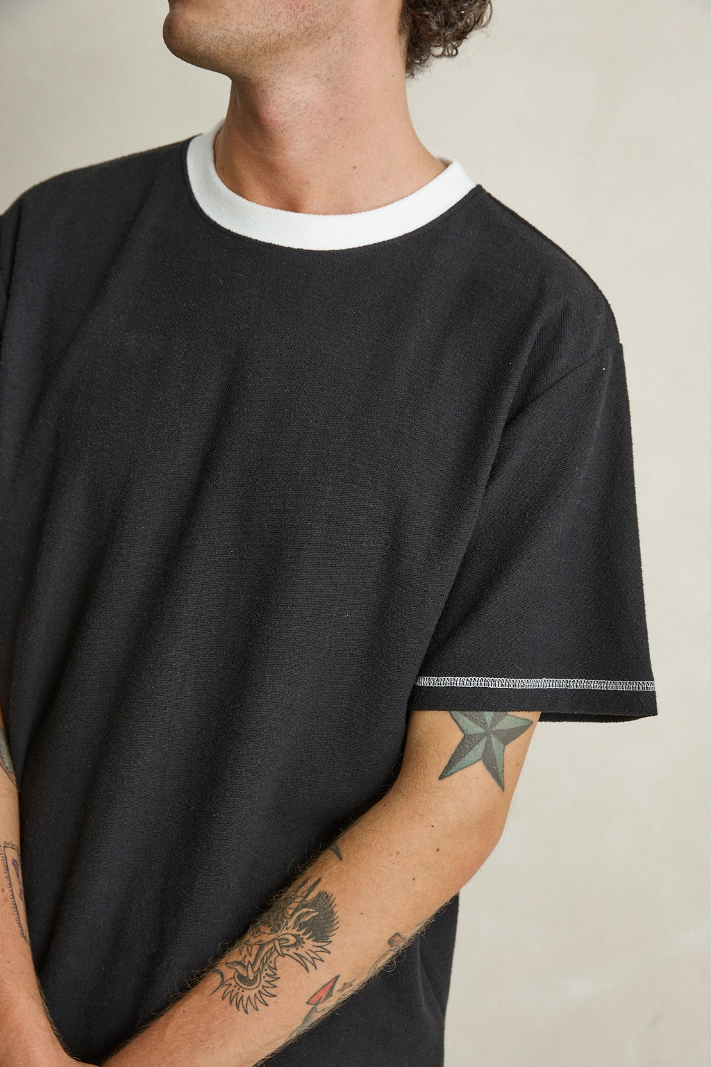 Contrast Vintage Terry Short Sleeve T-Shirt
