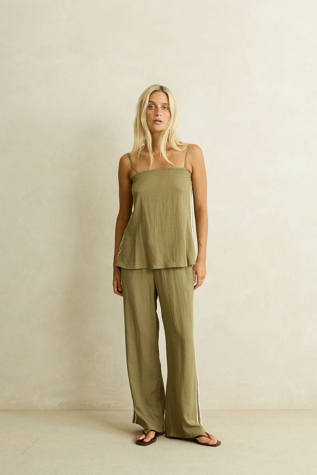 Linen Lace Top