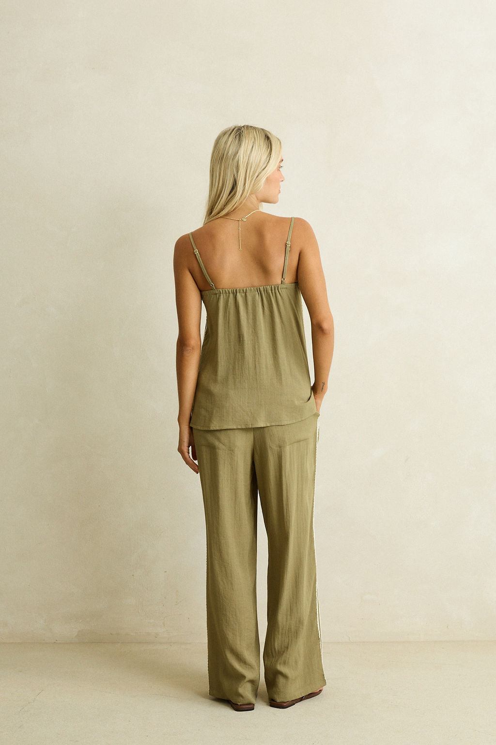 Linen Lace Track Pants