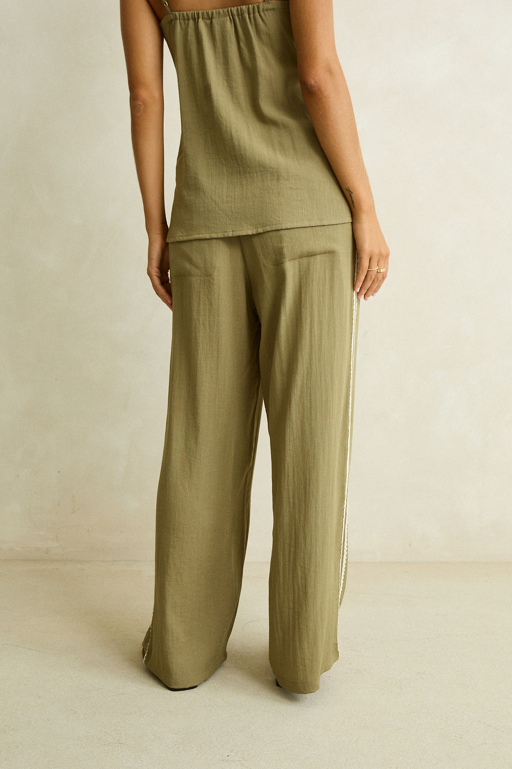 Linen Lace Track Pants