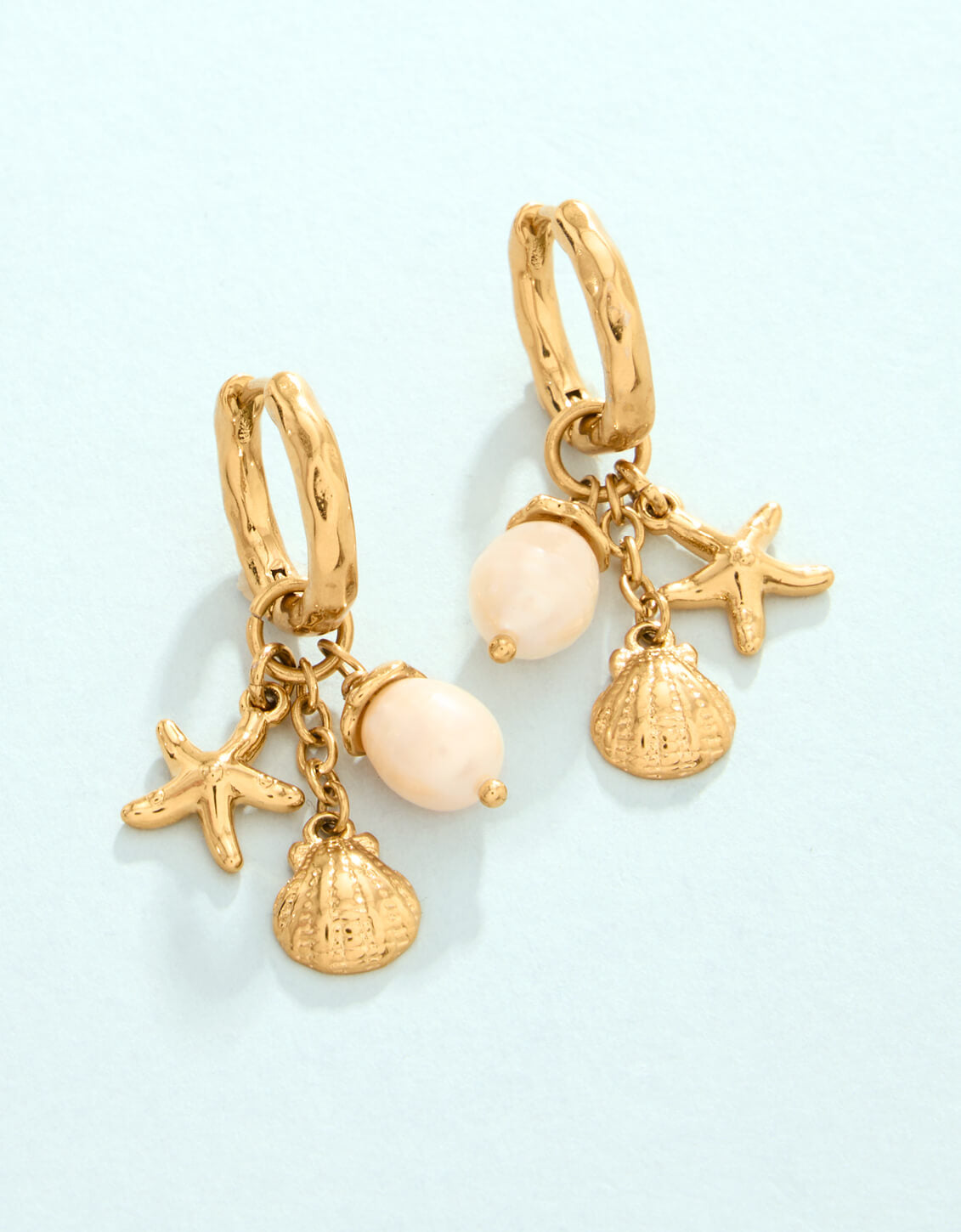 SP Sea Island Convertible Hoop Earrings Gold