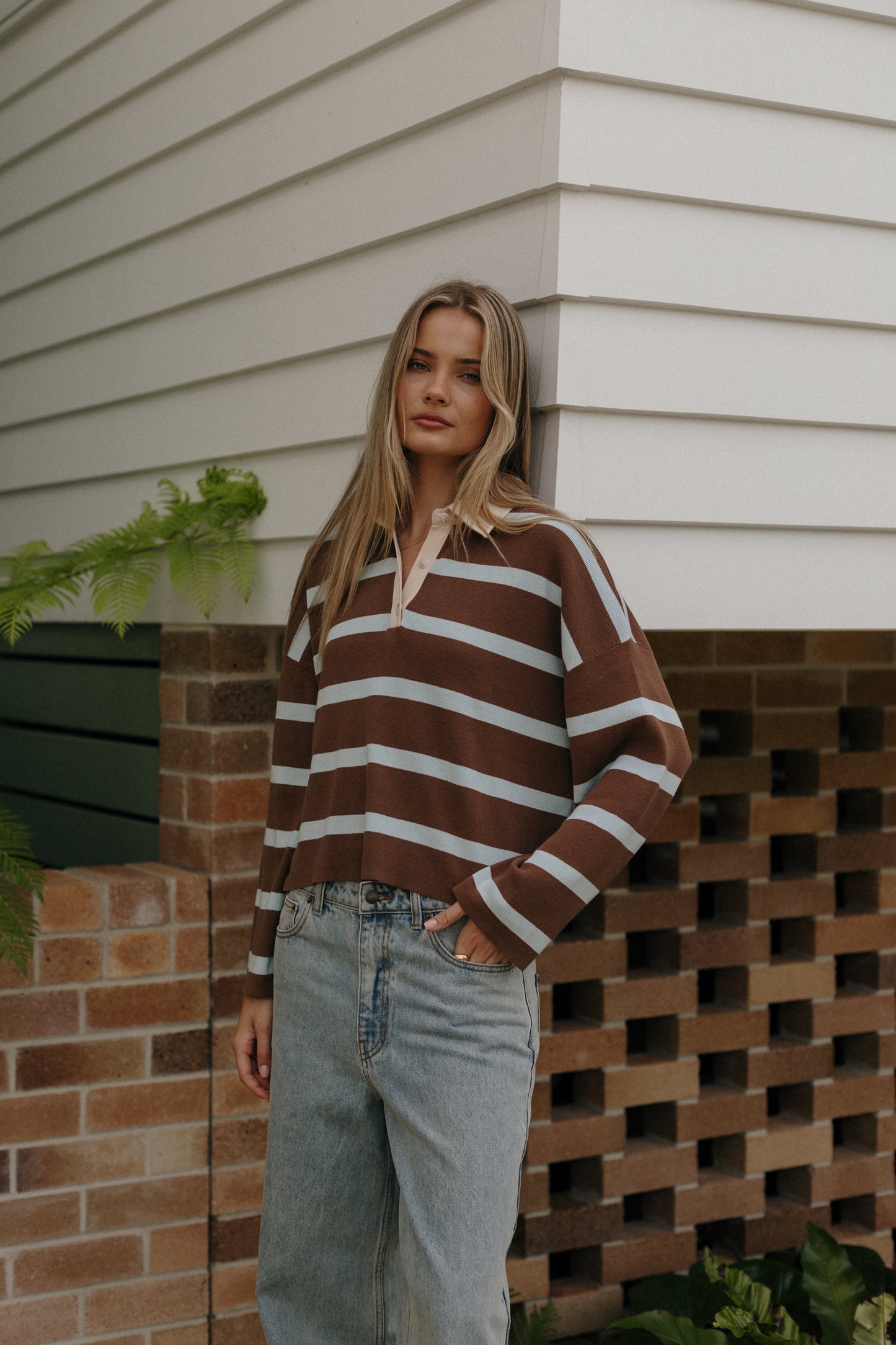 Rugby Polo Knit Sweater