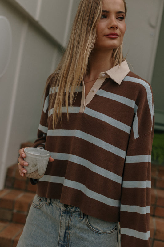 Rugby Polo Knit Sweater
