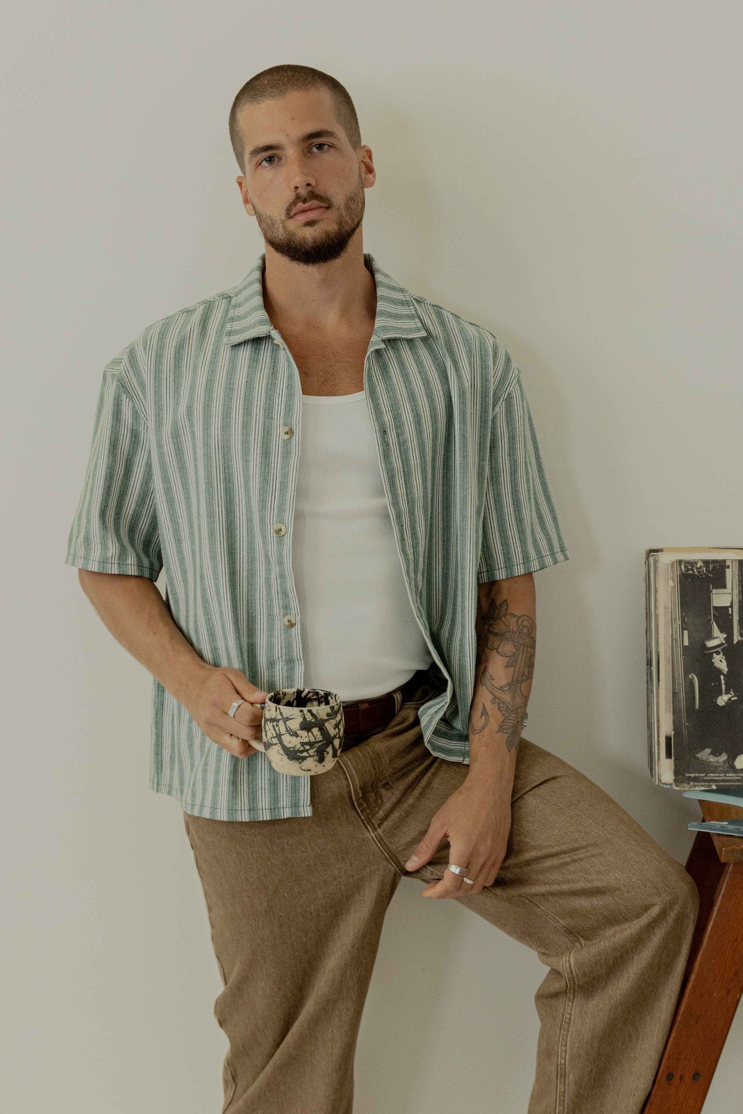 Butch Relaxed Stripe Short Sleeve Shirt