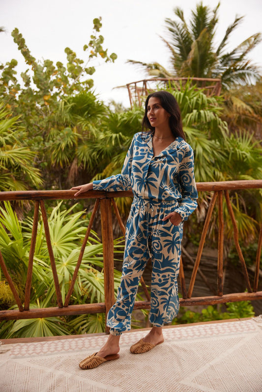 Miami Blues Cotton Pants