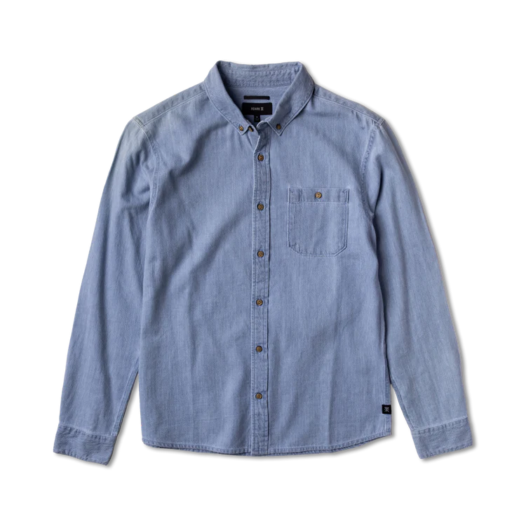 Scholar Long Sleeve Woven Bleached