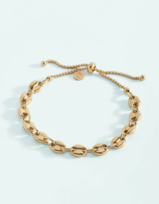 SP Mariner Link Slide Bracelet 6mm Gold OS