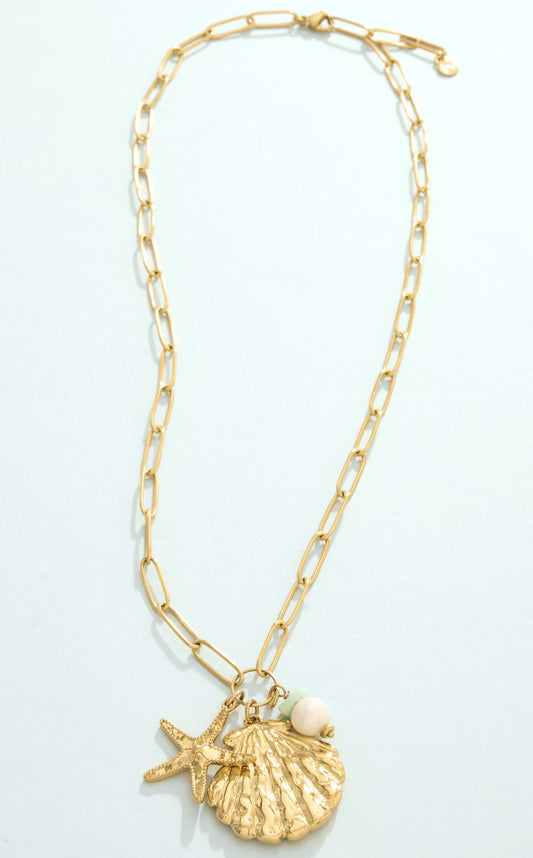 Islanders Beach Necklace 20" Gold