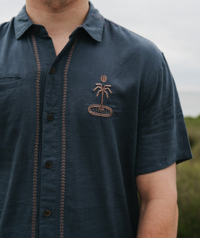 Marshall Embroidered Linen Shirt