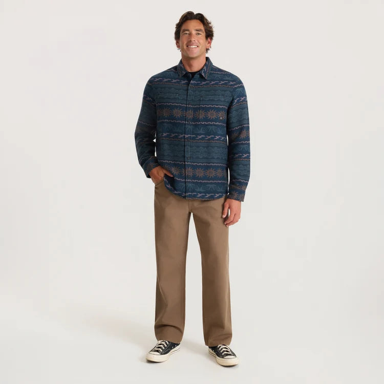 Journey Jacquard Flannel Navy