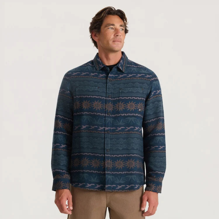 Journey Jacquard Flannel Navy