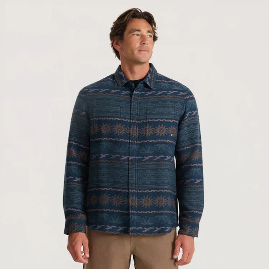 Journey Jacquard Flannel Navy