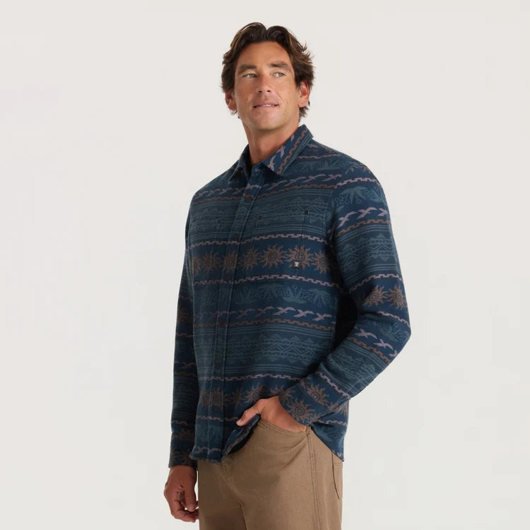 Journey Jacquard Flannel Navy