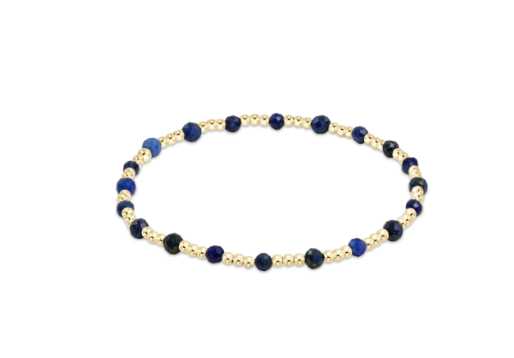 Gemstone Gold Sincerity Pattern 3mm Bead Bracelet