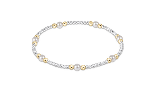 Purpose Pearl 4mm Bead Bracelet - Mixed Metal
