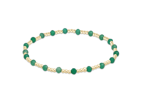 Gemstone Gold Sincerity Pattern 3mm Bead Bracelet