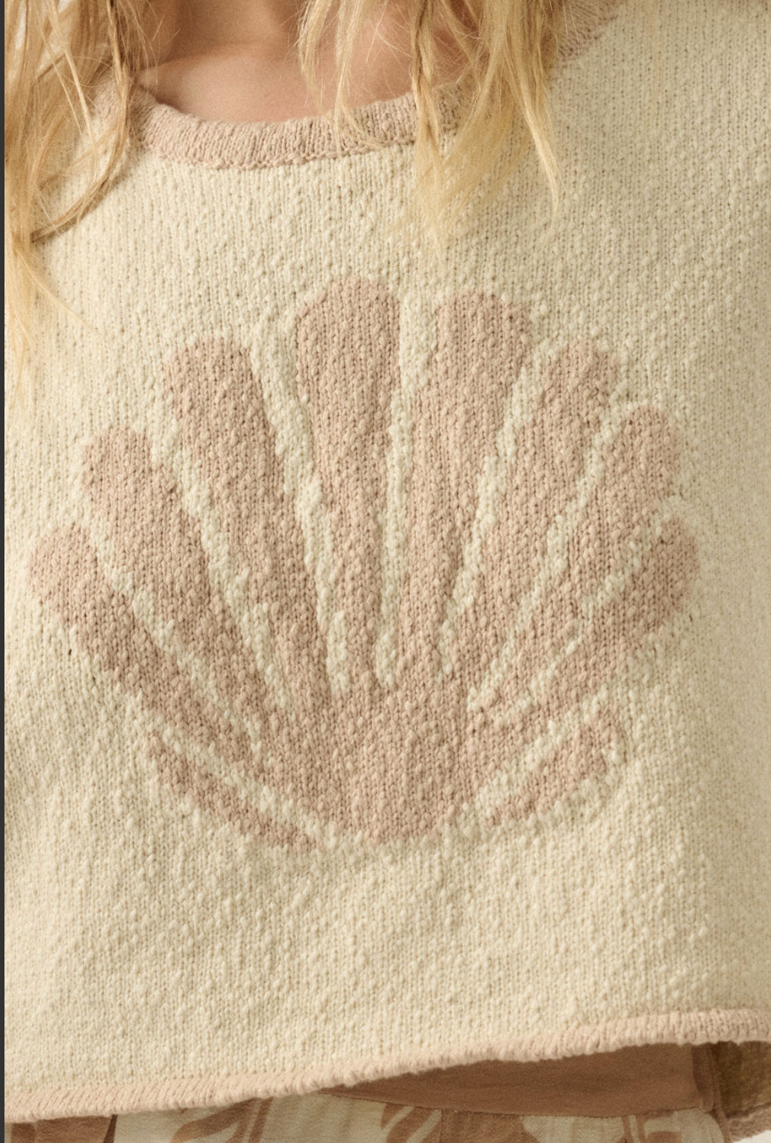 Seashell Cropped Sweater Tank Top