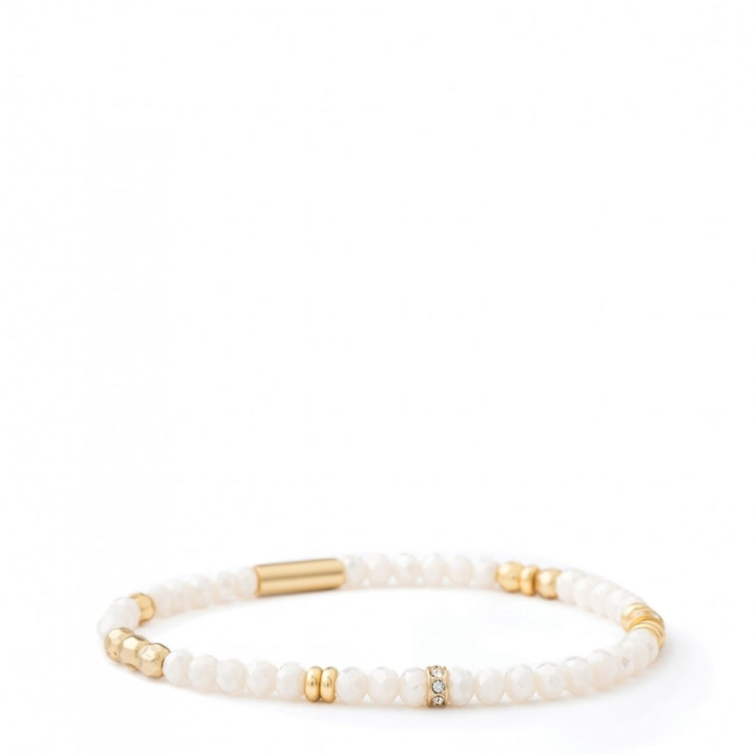 Stretch Bracelet 4mm Cream