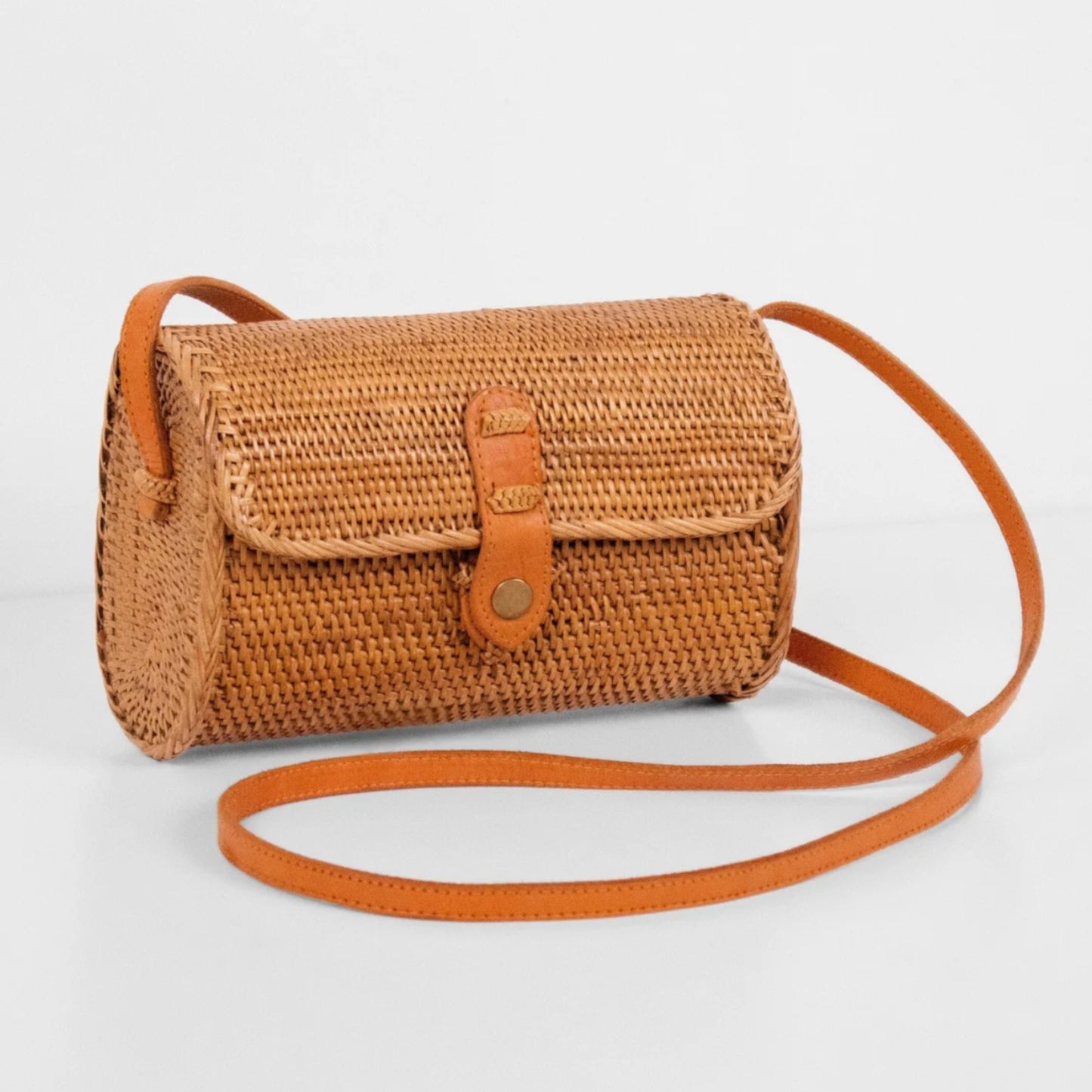 Bali Rattan Crossbody Clutch