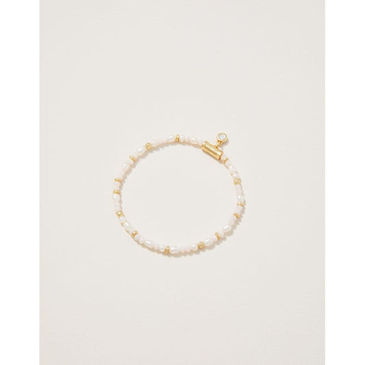 Stretch Bracelet 4mm Sparkly Pearl