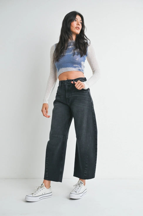 Bailey Black Barrel Jeans