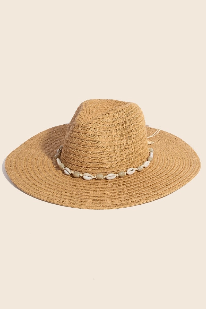 Seashell Floppy Straw Hat