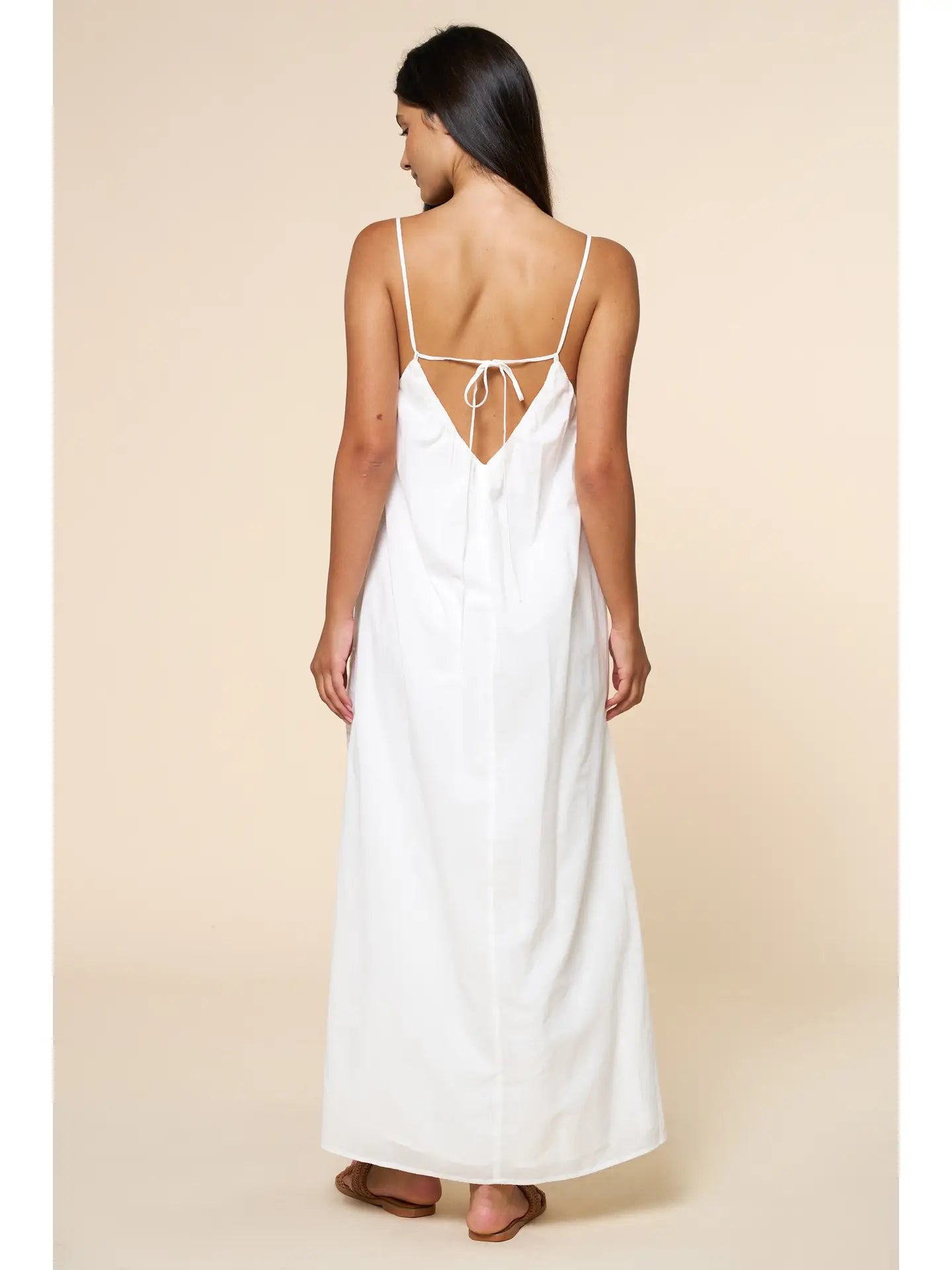 Seascape Embroidery Eyelet Maxi Dress