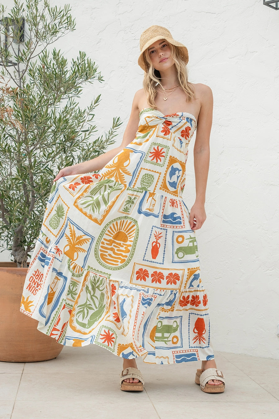 Mediterranean Sea Maxi Dress