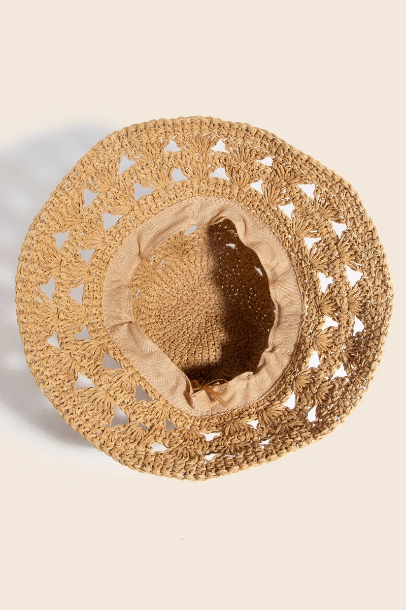 Vented Straw Braided Bucket Hat