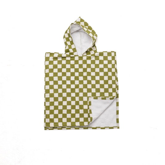 Kids Hooded Towel - Checkmate